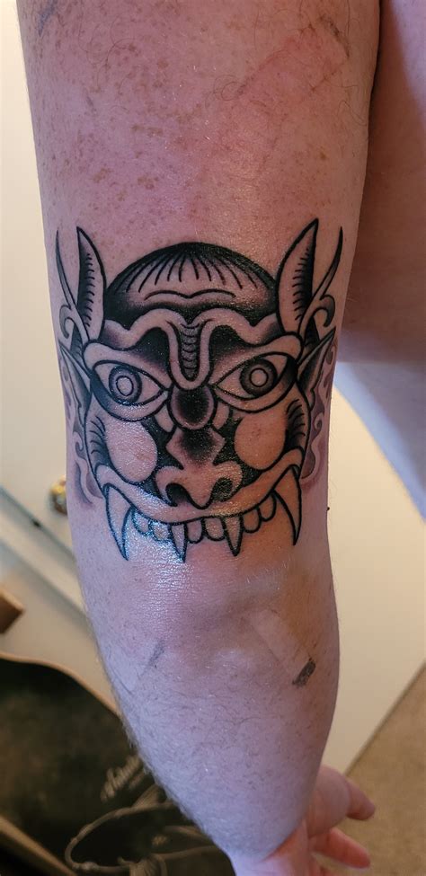 Demon Head by Tracy Zumwalt, Anchor Tattoo in Seattle, WA. : tattoo