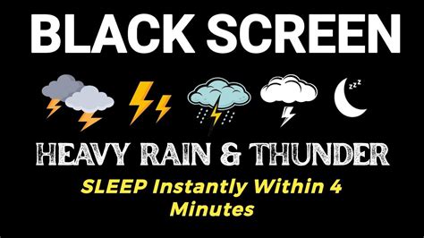 Sleep Instantly Within 4 Minutes Heavy Rain With Thunderstorm Rain