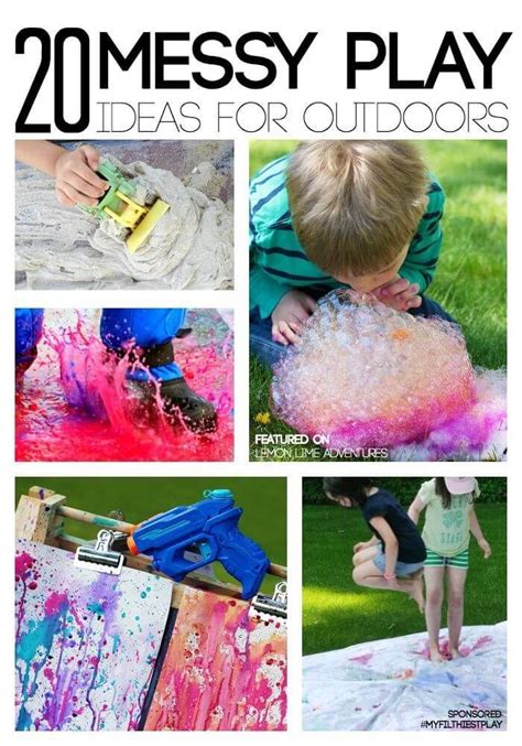 20 Epic Outside Messy Play Ideas | Outdoor activities for kids, Messy play, Outside activities ...