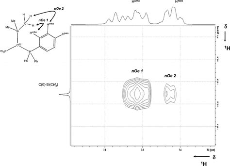 Section Of 1 H NOESY NMR Spectrum Of 2 At 300 K In CDCl 3 Mixing Time