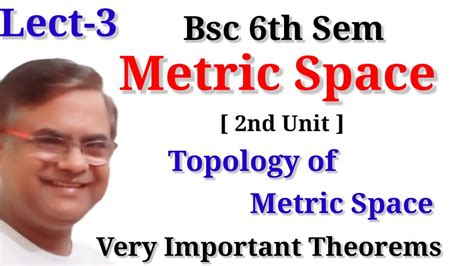 Bsc Th Sem Maths Metric Space Topology Of Metric Spaces Youtube