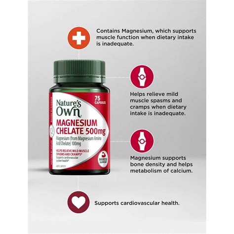 Nature S Own Magnesium Chelate Mg Capsules Pack Woolworths