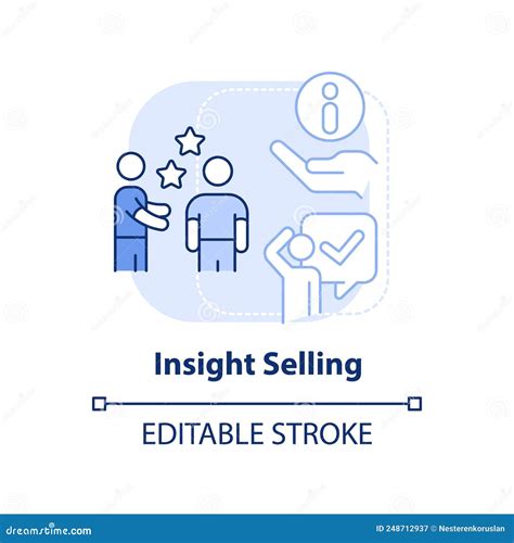 Insight Selling Light Blue Concept Icon Stock Vector Illustration Of