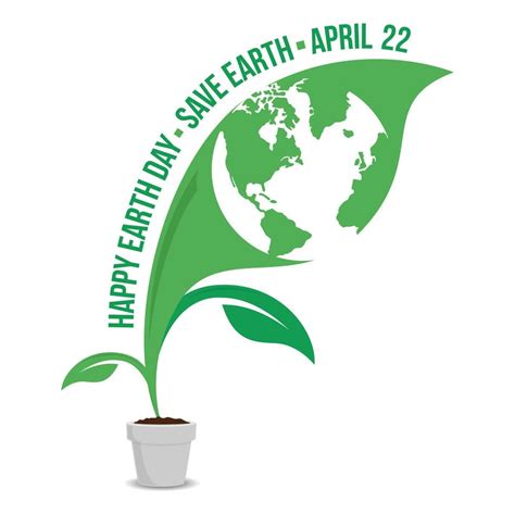 Happy Earth Day Logo Design Template Vector Art At Vecteezy