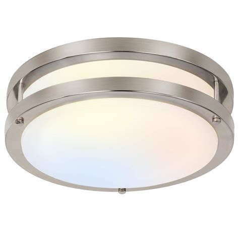 Buy 13 inch Flush LED Ceiling Light Fixture, 2700K/3000K/3500K/4000K/5000K Adjustable Ceiling ...