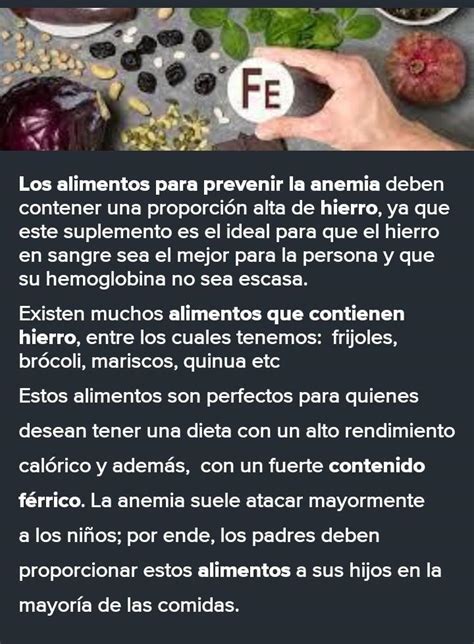 Si Esos Alimentos Son Buenos Para Prevenir La Anemia ¿qué Pueden