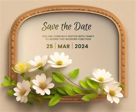 Free Psd Wedding Invitation Greeting Cards Elegant Vintage Style In