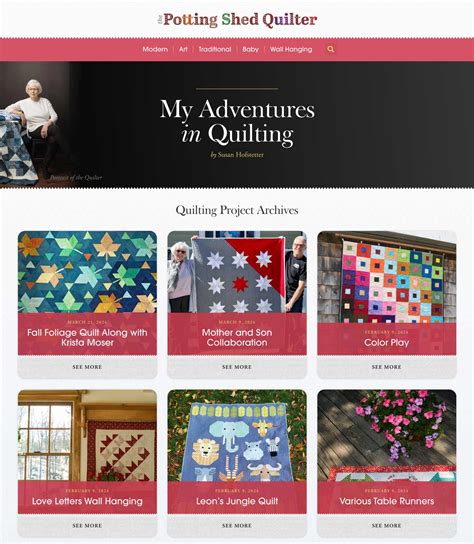 The Potting Shed Quilter Website Design State Of The Design