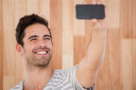 Premium Photo Happy Man Taking A Selfie