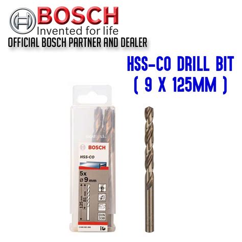 Bosch 5pcs Hss Co Metal Drill Bit 9 X 125mm 2 608 585 896 Shopee Philippines