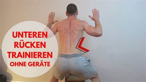 Unteren Rücken trainieren zuhause ohne Geräte YouTube