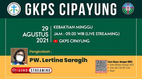 🔴 Live Ibadah Minggu Gkps Cipayung 29 Agustus 2021 Youtube