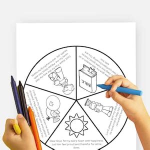 Prayers For Dad Fathers Day Bible Craft Printable Christian Coloring