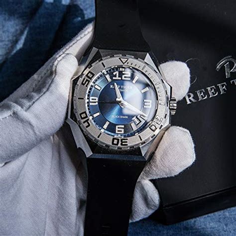 REEF TIGER RT Blue Dial Mens Big Sport Mechanical Watches Steel Case