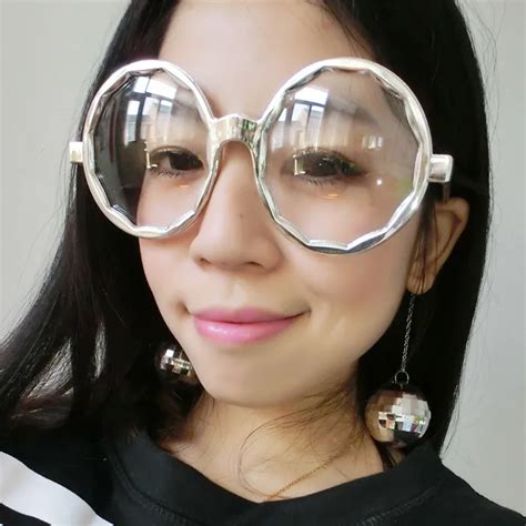 Silver Funny Glasses Crystal Sunglasses Eyeglasses Party Costume