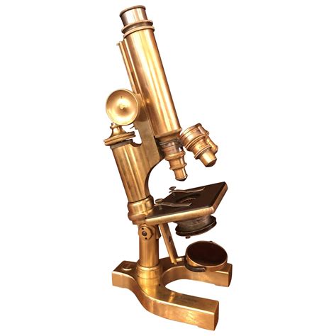 Antique Late 19th Century American Bausch And Lomb Microscope Circa