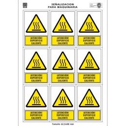 Syssa Etiquetas Maquinaria Atenci N Superficie Caliente Medidas