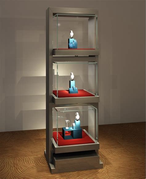 Popular Jewelry Display Cabinet Tall Custom Jewelry Showcase High End