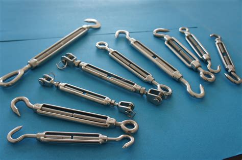 Wire Rope Fitting Heavy Duty Hook And Eye Turnbuckle M6 Stainless Steel