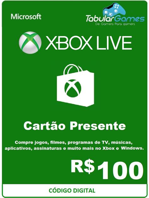 Microsoft Gift Card Reais Cart O Presente Xbox Live Br Pesquisa