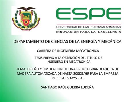 PPT DEPARTAMENTO DE CIENCIAS DE LA ENERGÍA Y MECÁNICA PowerPoint