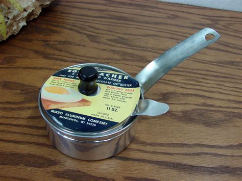 Vintage Mirro Aluminum Single Egg Poacher Baby Food Warmer S 2540 Label