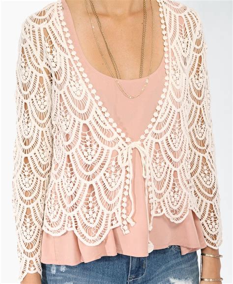 Cardigans Women Crochet Lace Cardigan Crochet Coat Lace Cardigan