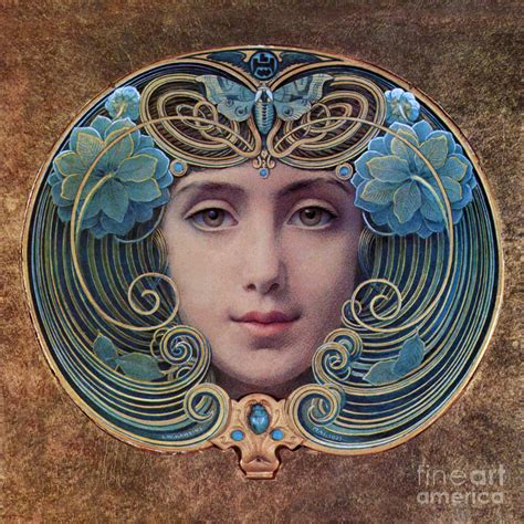 Beautiful French Art Nouveau Woman Painting By Tina Lavoie Pixels