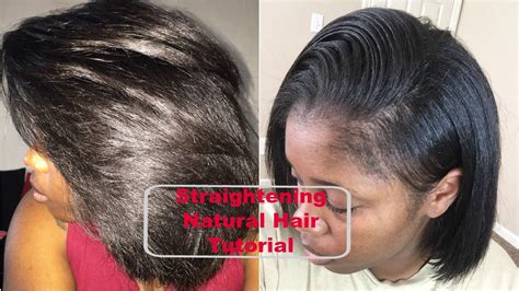 Straightening Natural Hair Tutorial Youtube