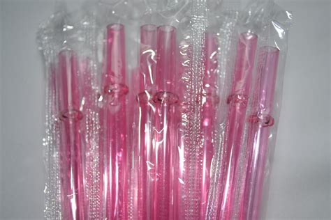 Reusable Straws Clear Solid Colors Plastic Acrylic 9” Rings Bpa Free