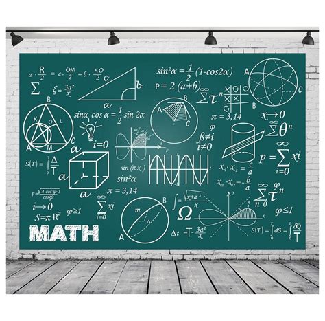 Zhanghu 5x3ft Fabric Mathematical Formula Blackboard Backdrop Math