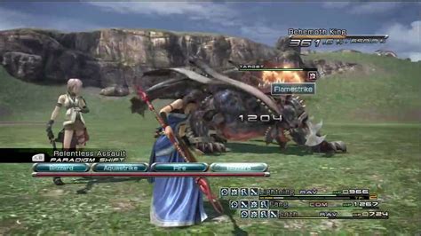 Final Fantasy Xiii Behemoth King Hp Gran Pulse Youtube