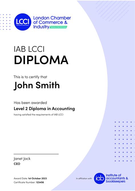 Iab Lcci Level 3 Diploma In Accounting And Finance