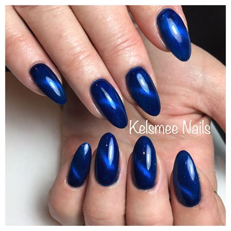 Cat Eye Blue 💙 Nagels Acrylnagels