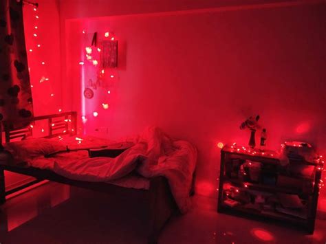 Bed Room Red Lights Bedroom Red Rooms Red Room Decor