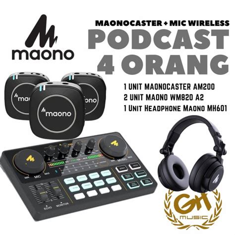 Paket Podcast Orang Maonocaster Au Am Plus Mic Lavalier Wireless