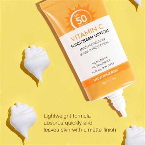 Neutriherbs Vitamin C Sunscreen Spf50 With Double Uv Protection 50ml