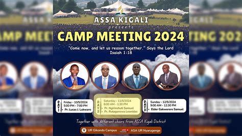 Camp Meeting 2024 Morning Program Asa Ur Nyarugenge Asa Ur Gikondo