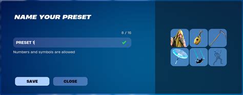 How do I create a Preset in Fortnite? - Fortnite Support