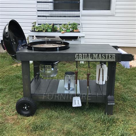 Diy Weber Grill Cart Kettle Stand Q Bbq Station Plans Youtube Portable