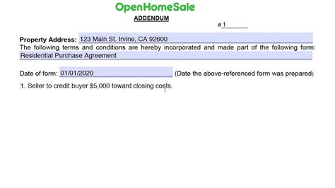 Real Estate Addendum Form Adm Tutorial Youtube