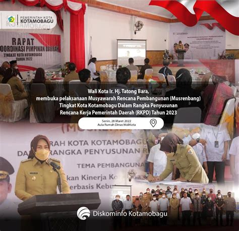 Wali Kota Kotamobagu Buka Musrenbang Penyusunan RKPD Tahun 2023