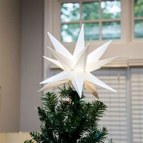 3d Lighted Christmas Moravian Star Tree Topper Thecoolstufftobuy