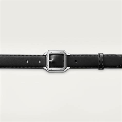 Crl Ceinture Santos De Cartier Cuir De Vachette Noir