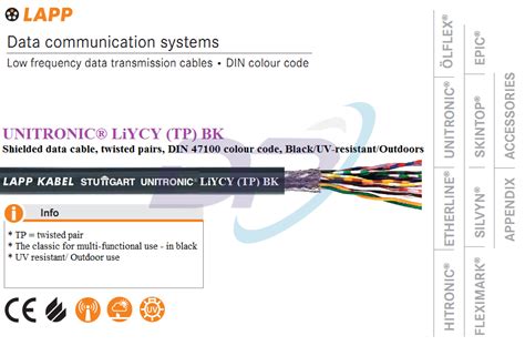 Cáp Tín Hiệu Lapp Kabel Unitronic® Liycy Tp Bk Chính Hãng Giá Tốt