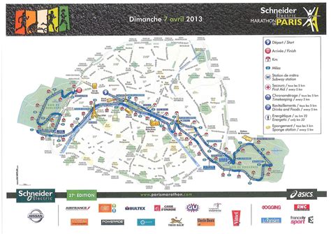 Paris runners +1: Paris marathon route