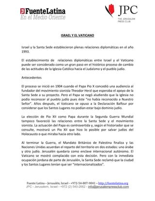 Israel Y El Vaticano PDF