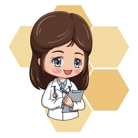 Ilustraci N De Personaje De Dibujos Animados Doctora Vector Premium