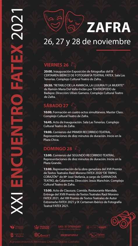 Este Fin De Semana Zafra Acoge El XXI Encuentro FATEX 2021 De Teatro