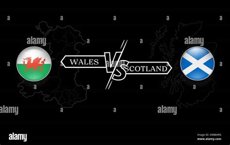 Wales Vs Scotland In Rugby Tournament Round 5 Circle Shaped Country